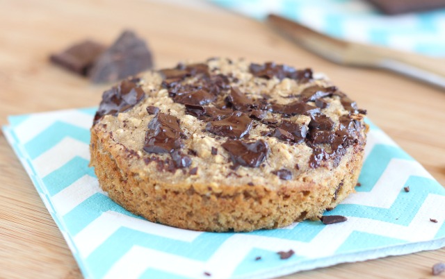 Low glycemic chocolate chip mug cake without oil or eggs