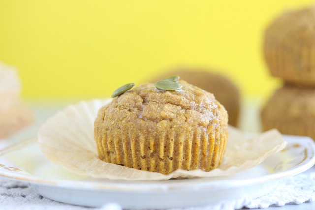 Low sugar gluten-free pumpkin muffins recipe