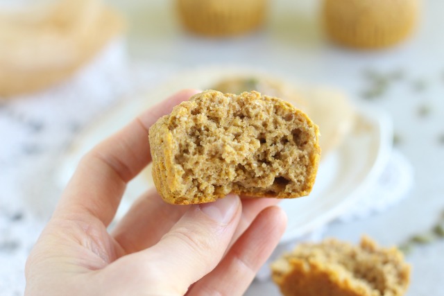 Pumpkin muffins made with honey and molasses