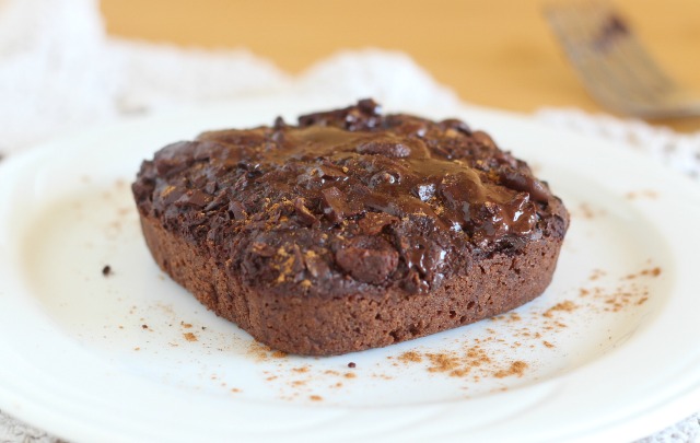 Healthy, gluten-free brownie for one