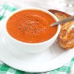 Healthy tomato soup made without cream