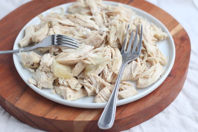Shredded chicken made in the pressure cooker