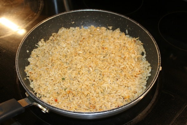 Healthy fried rice with ginger