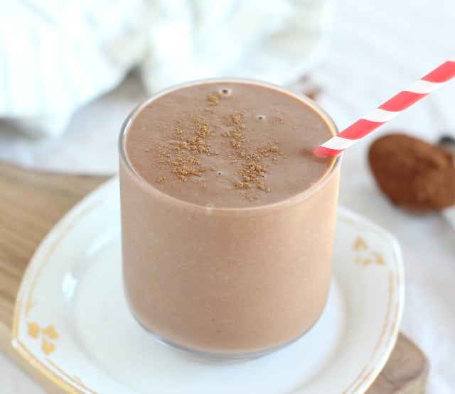 Chocolate Sunbutter smoothie without banana