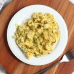 Scrambled eggs with green cabbage recipe