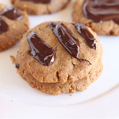 Healthy peanut butter cookies with stevia