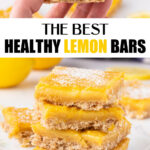 Healthy lemon bars pin image