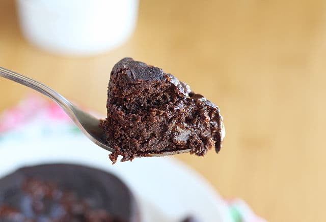 Sugar-free chocolate mug cake with pumpkin seed flour