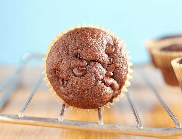 Healthy Oat Flour Chocolate Muffins