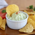 Guacamole dip with cottage cheese