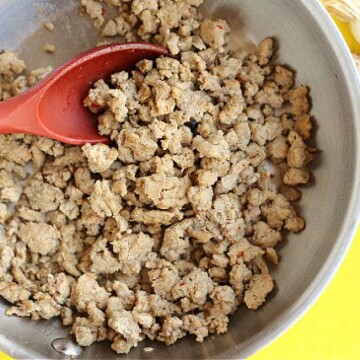 Ground turkey crumbles that taste like sausage