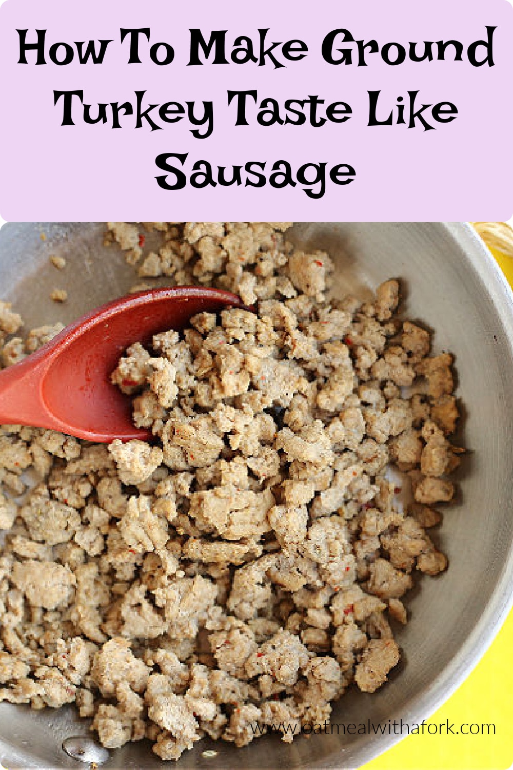 How To Make Ground Turkey Taste Like Sausage Oatmeal with a Fork