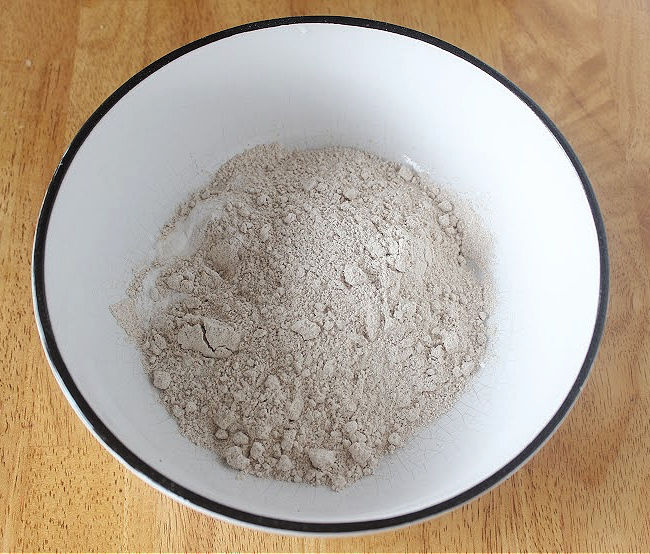 Flour in a bowl.